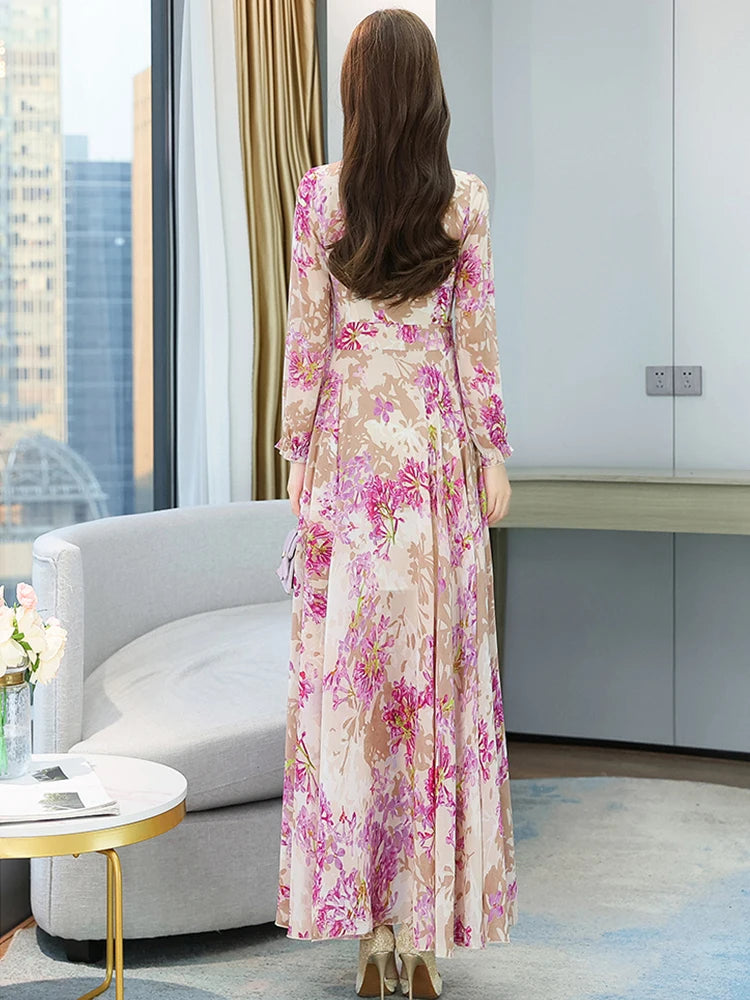 Chiffon Long Sleeve Dress